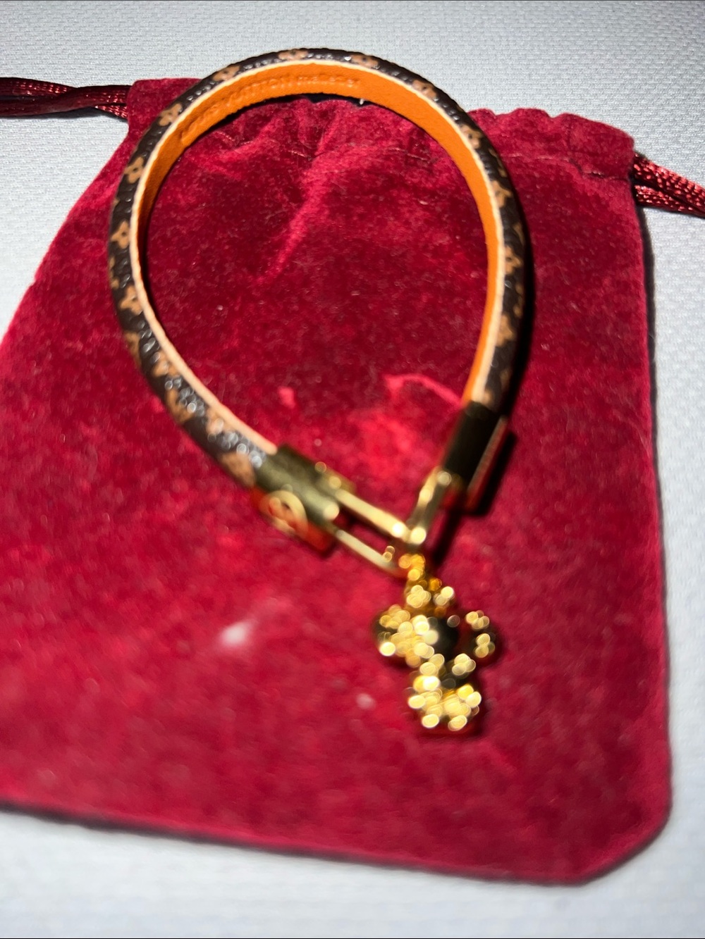 Gold Charm Brown Leather Wrap Bracelet - Women Accessories